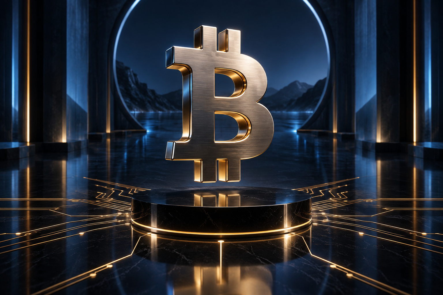 Bitcoin digital sculpture