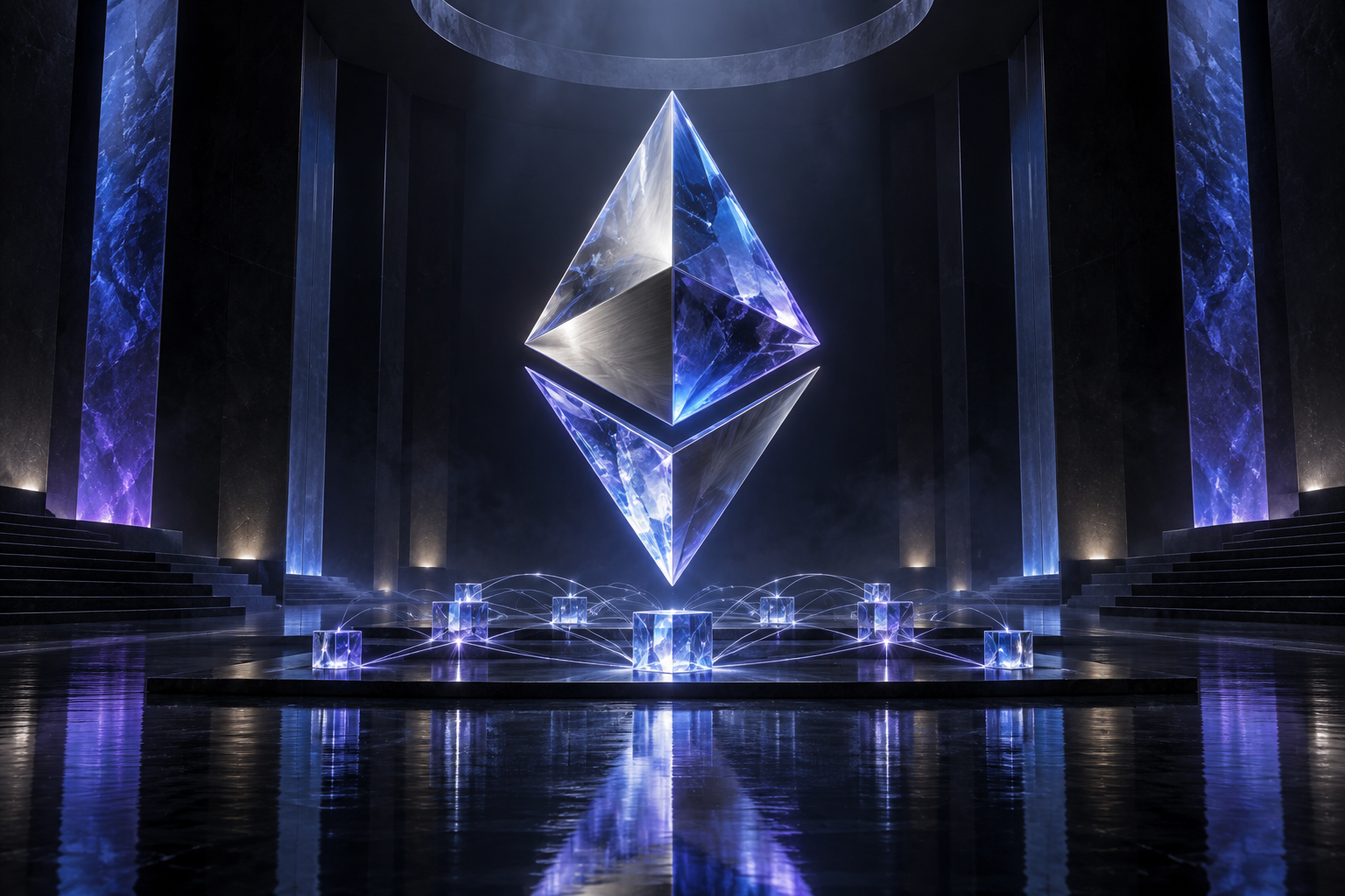 Ethereum digital sculpture